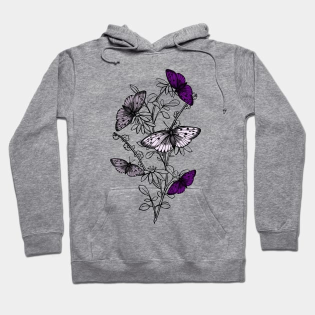 Graysexual Butterflies Hoodie by Fusti